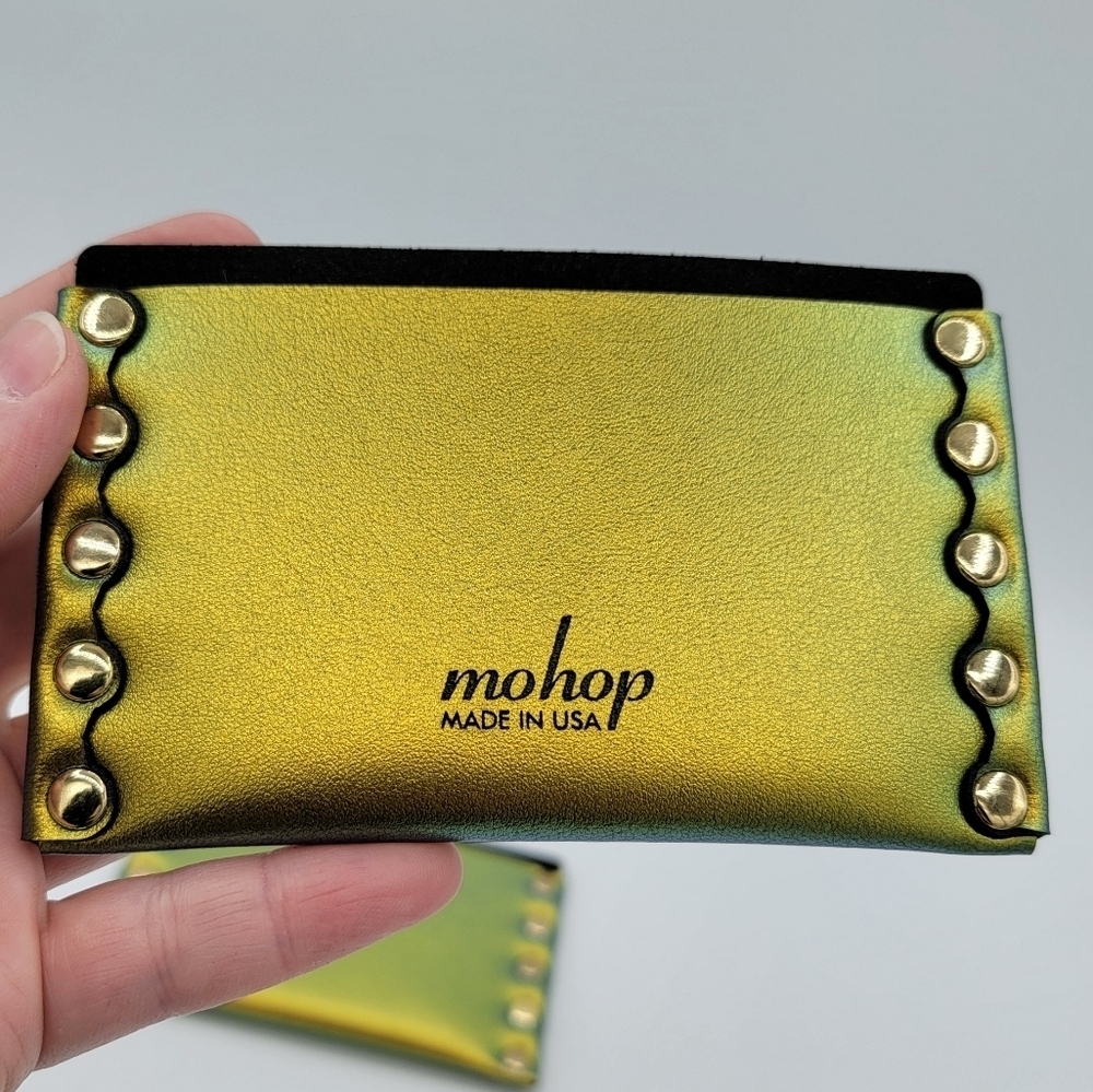 Iridescent Card Holder Vegan Leather New #2518